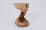 Sculptural Side Table, Stool, Solid Wood, Walnut, Contemporary Design | Tables by Logniture