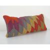 Handmade Diamond Colorful Kilim Cushion Cover, Handwoven Woo | Pillows by Vintage Pillows Store