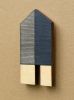 Tall House - Indigo/Lines w.16 | Sculptures by Susan Laughton Artist. Item made of wood