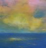 Cloud Contemplation IV (canvas edged-no frame) | Mixed Media in Paintings by Susan Wallis. Item in contemporary or modern style