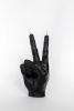 Black Hand candle - Peace symbol shape | Ornament in Decorative Objects by Agora Home. Item composed of synthetic compatible with minimalism and contemporary style