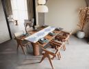 Grey Cleo Table Runner | Natural Wool | Linens & Bedding by Mumo Toronto. Item composed of wool & fiber compatible with boho and country & farmhouse style