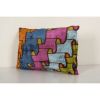 Ikat Velvet Pillow, Colorful Silk Lumbar Cushion Cover | Sham in Linens & Bedding by Vintage Pillows Store. Item made of fabric