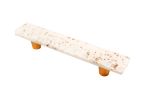 Pebble Gold Fleck White 4” CC Pull | Knob in Hardware by Windborne Studios. Item made of glass