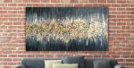 Abstract expressionist art black gray gold painting gold | Oil And Acrylic Painting in Paintings by Berez Art. Item composed of canvas