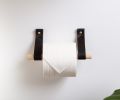 Toilet Paper Holder Kit [Flag End] | Strap in Storage by Keyaiira | leather + fiber | Artist Studio in Santa Rosa. Item made of leather