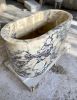Handmade Calacatta Viola Marble Bathtub – Oval Freestanding Soaking Tub, Medium Size, Fully Customizable | Water Fixtures by AEGEAN MARBLE ARTISAN ATELIER