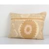 Uzbek Faded Beige Suzani Cushion Cover, Suzani Pillow Case M | Pillows by Vintage Pillows Store
