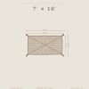 7ft x 10ft Rectangle Coconut Shade Sail | Textiles by Coco Du Sol
