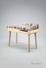Upholstered Bench / Stool / Seat / Ottoman | Benches & Ottomans by Manuel Barrera Habitables. Item composed of oak wood and fabric
