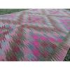 1970s Vintage Geometrical Caucasian Kilim Runner | Runner Rug in Rugs by Vintage Pillows Store. Item made of cotton