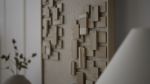 Twin Groves - Organic Wood Mosaic | Tapestry in Wall Hangings by Lale Studio & Shop. Item made of oak wood & wool compatible with minimalism and contemporary style