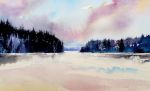 Quiet Morning | Prints by Brazen Edwards Artist. Item made of canvas with paper