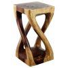 Haussmann® Wood Vine Twist Stool Accent Table 12 in x 22 in | Chairs by Haussmann®