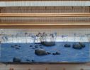 Shallow Water | Tapestry in Wall Hangings by Contemporary Tapestry Weaving. Item composed of fabric in contemporary or scandinavian style
