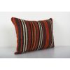 Striped Turkish Kilim Pillow Cover, Bohemian Wool Pillow, Tr | Cushion in Pillows by Vintage Pillows Store