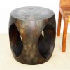 Haussmann® Wood Oval Windows Coffee Table 20 inch DIA x 20 | Tables by Haussmann®