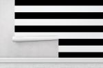 Black & White Horizontal Stripes — Classic Stripes Luxury Wallpaper Mural | Wall Treatments by ELLE WALLS