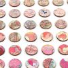 One Hundred Purple to Pink Map Dots Collage | Paintings by Amelia Coward