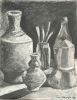 Weight of Silence - Framed Original Charcoal Drawing - Still Life | Drawings by Eman's Gallery
