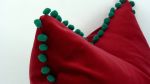 christmas pillow // festive decor // red and green pillow | Pillows by velvet + linen