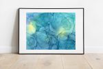 emerald undercurrent | abstract art original | Watercolor Painting in Paintings by Megan Spindler