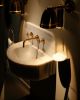 Handcrafted Carrara Marble Fluted Sink: Timeless Elegance and Radiance for Your Bathroom | Water Fixtures by AYMARBLEDESIGN LLC