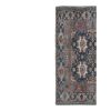 Handknotted Square Caucasian Blue Shirvan Rug 4'5" X 5'1" | Area Rug in Rugs by Vintage Pillows Store. Item composed of cotton & fiber