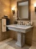 Modern Pedestal  marble sink | Water Fixtures by AYMARBLEDESIGN LLC
