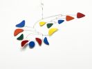 Adult Mobile Mid Century Modern Rainbow in Serenity II Style | Wall Hangings by Skysetter Designs. Item made of metal works with modern style
