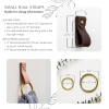 Small Leather Wall Strap [Flat End] | Storage by Keyaiira | leather + fiber | Artist Studio in Santa Rosa. Item composed of leather