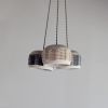 Woven Cluster Chandelier | Chandeliers by Pigeon Toe Ceramics. Item made of wood with ceramic