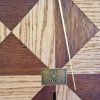 Handcrafted Oak Mahogany Marquetry Wall Clock, Silent Minimalist Design, Scandinavian Home Accent | Decorative Objects by Vesta Corte