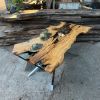 Live edge Clear Epoxy Table made from olive wood | Dining Table in Tables by Ironscustomwood. Item composed of wood and synthetic