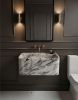 Calacatta viola wall mounted marble sink | Water Fixtures by AYMARBLEDESIGN LLC