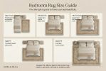 Ivory Handmade Wool Rug Neutral Area Carpet Scandinavian Minimalist Modern Contemporary Bedroom Decor | Area Rug in Rugs by Swiflo