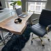 Custom Walnut Office Wood Desk | Tables by Ironscustomwood. Item composed of walnut and metal