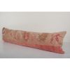 Extra Long Pink Turkish Carpet Rug Pillow Cover, Faded | Sham in Linens & Bedding by Vintage Pillows Store. Item made of cotton & fiber