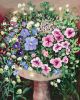 Petunia Vintage | Oil And Acrylic Painting in Paintings by Meredith H. Item made of canvas works with contemporary & country & farmhouse style