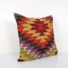 Handmade Organic Diamond Square Pillow Cover, Ethnic Chair D | Cushion in Pillows by Vintage Pillows Store