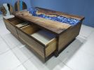 Drawer Epoxy Resin Coffee Table, Luxury Sitting Groups | Dining Table in Tables by LuxuryEpoxyFurniture. Item composed of wood and synthetic