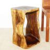Haussmann® Wood Natural Stool End Table 12 In Sq X 20 In | Tables by Haussmann®
