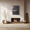 Textured 3D Black Wall Art – Dark Irregular Minimalist Sculpture – Unique Geometric Home Decor – Modern Housewarming Gift | Wall Sculpture in Wall Hangings by Vaiva Art Atelier