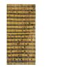 Striped Yellow Turkish Kilim With Tulu Details 6'8'' X 7'5'' | Area Rug in Rugs by Vintage Pillows Store