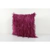 Vintage Handwoven Multi Color Turkish Flokati Rug Shagy | Cushion in Pillows by Vintage Pillows Store. Item composed of cotton and fiber