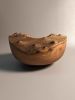 Carved Wide Edge Bowl | Decorative Bowl in Decorative Objects by Wood Alchemist Studio. Item composed of wood