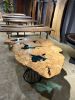 Epoxy Resin Live Edge Dining Table - Wood Table | Tables by Tinella Collection. Item composed of oak wood in contemporary or art deco style