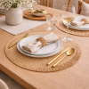 Santorini Straw Fringe Placemats - 15" | Tableware by Busa Designs