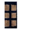 Vintage Camel and Blue Turkish Shaggy Tulu Rug | Area Rug in Rugs by Vintage Pillows Store. Item composed of cotton and fiber