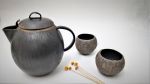 Handmade Ceramic Tea Set with Teapot and Cups | Drinkware by YomYomceramic. Item composed of stoneware